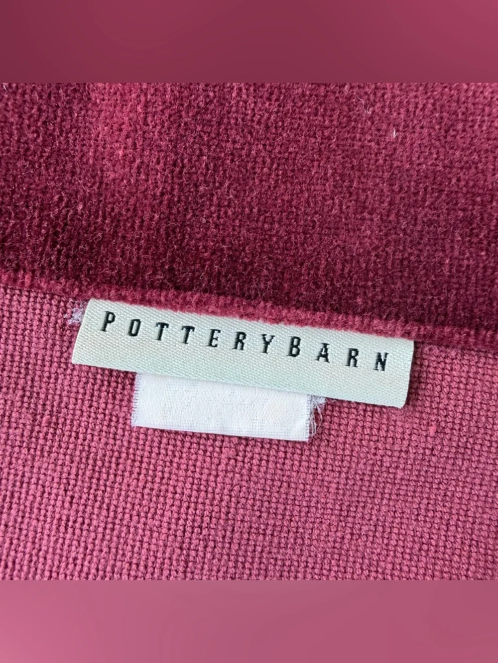 Pottery Barn Velvet Twill Merlot Red Drape Set 48x96 100% Cotton Mexico READ